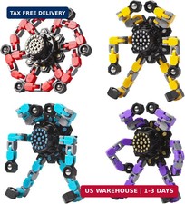 Transformable Fidget Spinners Toys 4 Pcs for Kids and Adults Stress Relie
