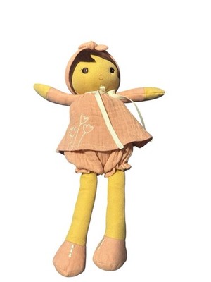 Kaloo My first Doll Rose K '' Cudly Soft Doll Pink dress Awesome doll