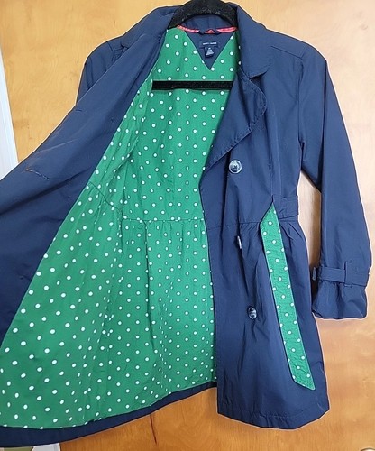 Tommy Hilfiger Kinder Navy Trenchcoat - Zweireiher, Gürtel - Gr. M (8-10) - Bild 4 von 17