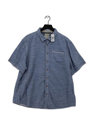 Mantaray Herren Hemd XXL Blau 100% Baumwolle Basic