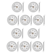 10 Thermometer 63 mm mit Feder, Bereich 0-120 &deg;C, aus Aluminium U8D3