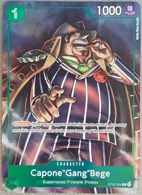 One Piece Card Game Capone ''Gang''Bege ST02-004 C Best Selection Vol.2 Englisch