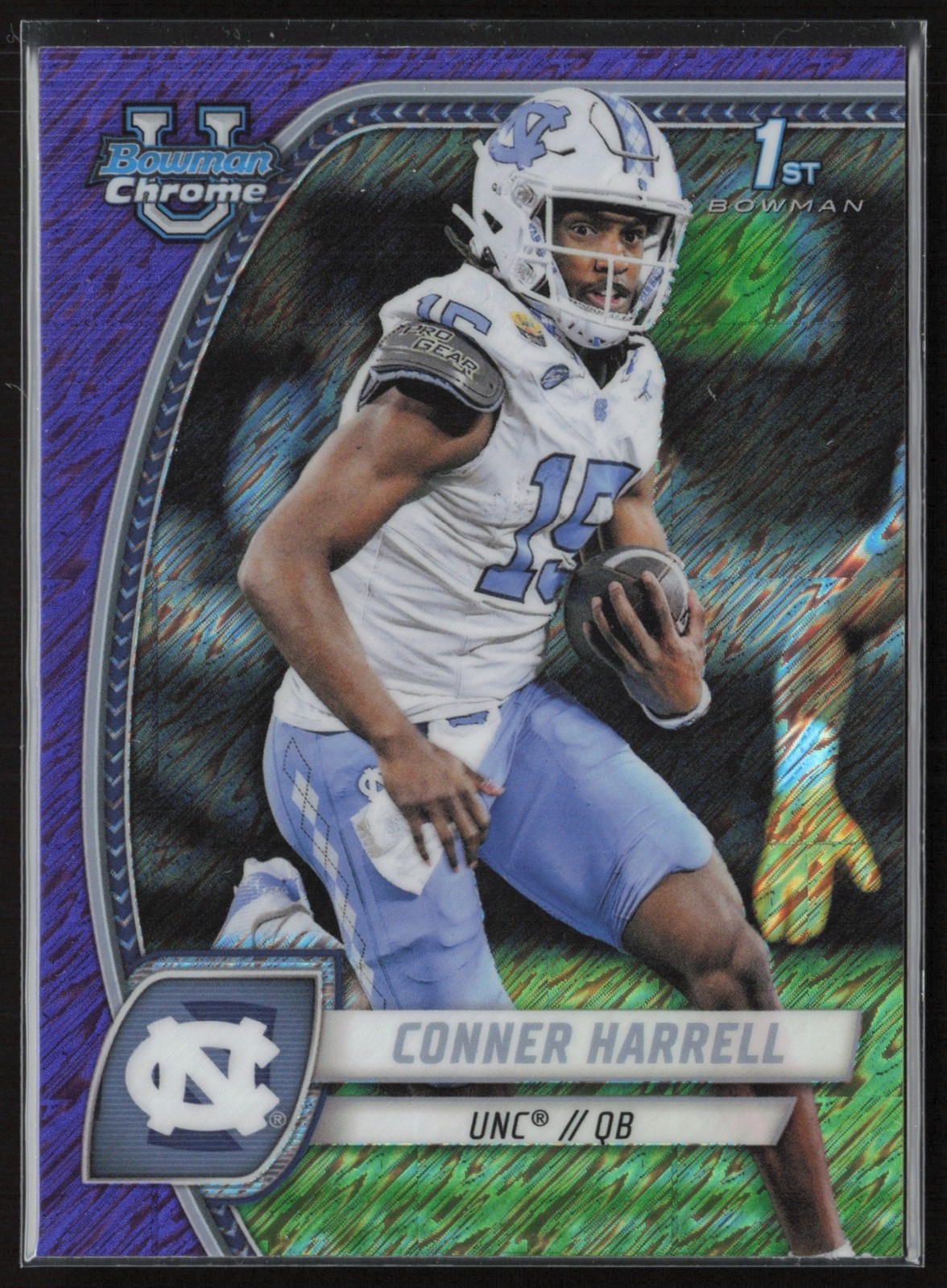 2024 Bowman Chrome U Conner Harrell Purple Shimmer #46 1st North Carolina