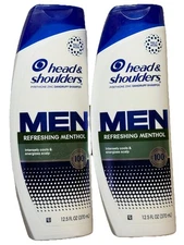 2X Head & Shoulders Men REFRESHING MENTHOL Dandruff Shampoo 12.5oz -DISCONTINUED
