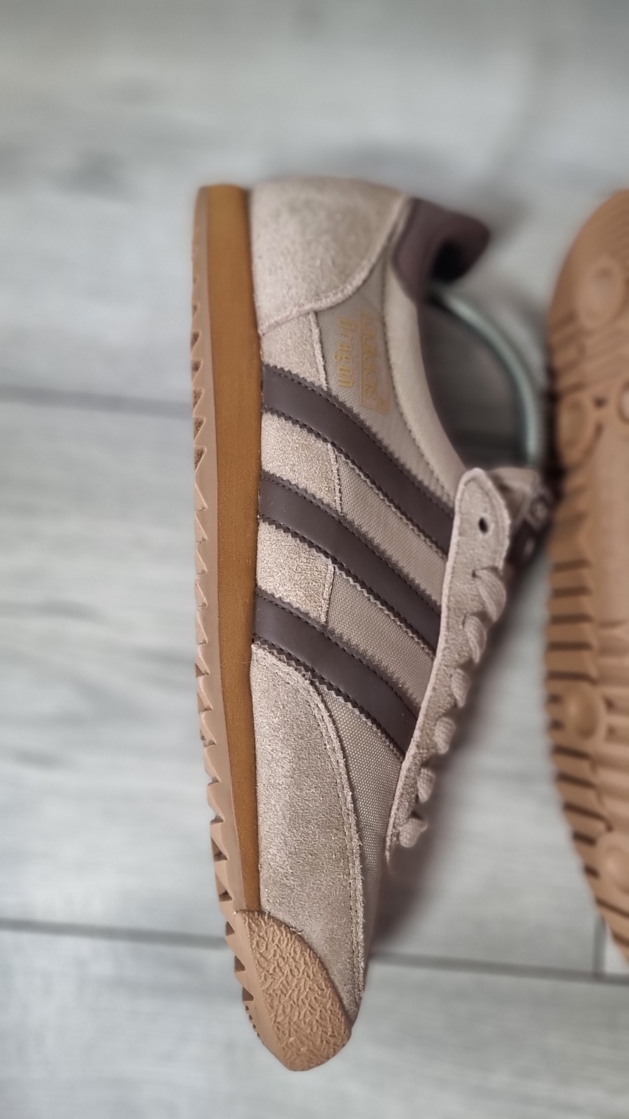 Adidas Originals Dragon Vintage Trainers UK 7 Cargo Khaki Brown Suede Gum Sole image 6