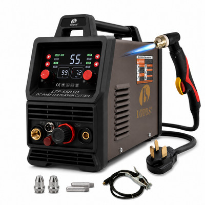 Lotos 55 Amp Plasma Cutter LTP5505D Pilot Arc 110V/220V Rust Removal Mode 5/8''