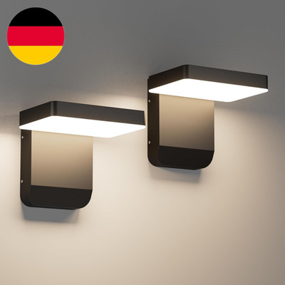 K-Bright 2 Stück Led Außenlampe, 20W 1560Lm Led Außenleuchte 4000K Korridor Auße