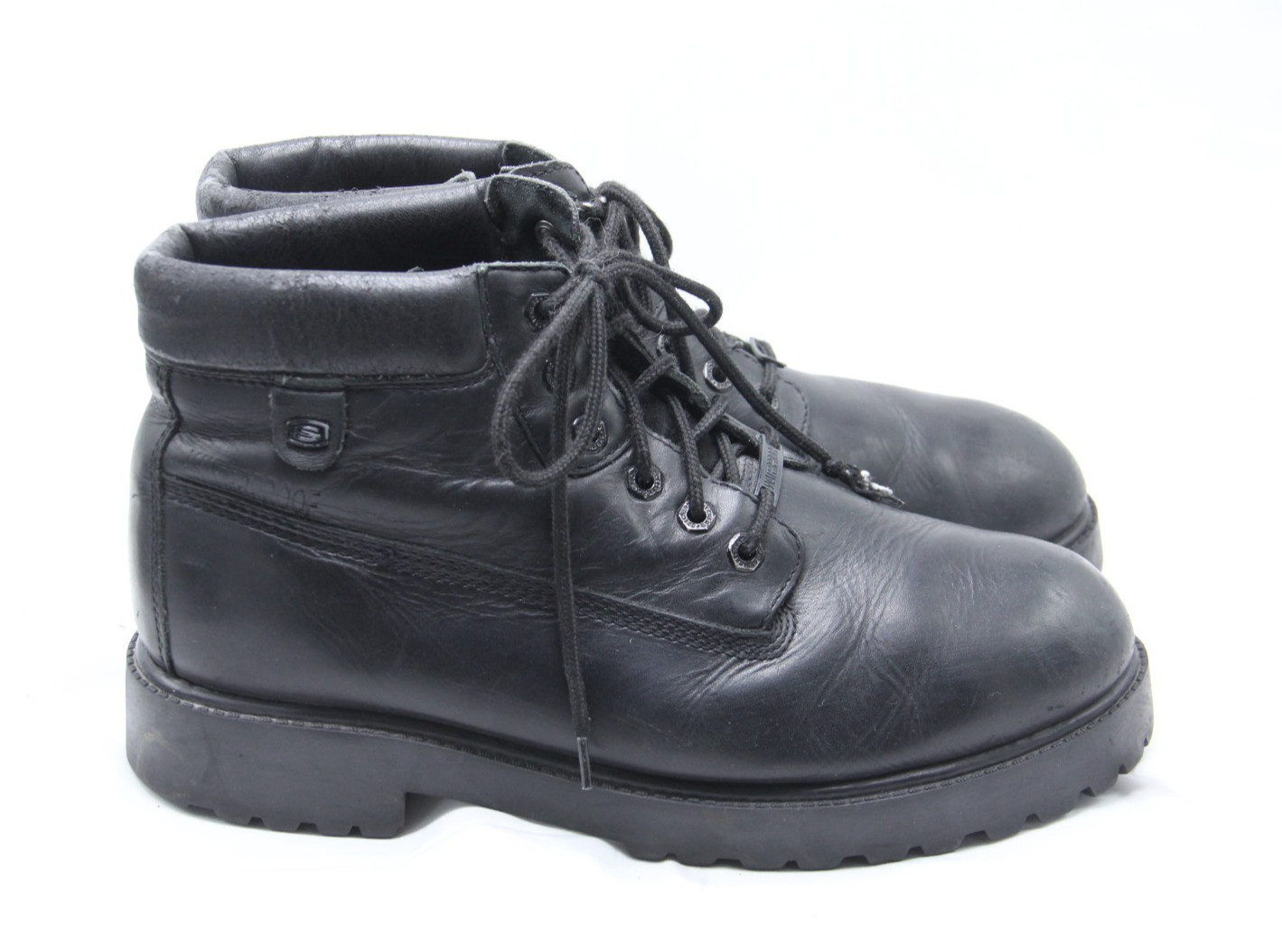S Size 12 Black Leather Waterproof Lug Combat Sn4243