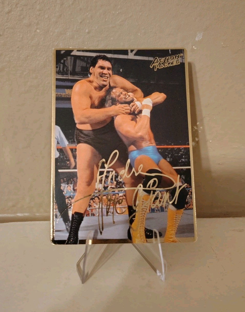 WWF Andre The Giant 1994 Action Packed #26 Gold Embossed Card, Mint, WWE
