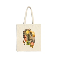 Secret Garden Eco-Friendly Cotton Canvas Tote Bag, Reusable Shopping/Grocery Bag