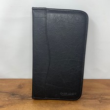 1990s Case Logic 48 CD/DVD Travel Binder Storage Case Black Faux Leather Y2K