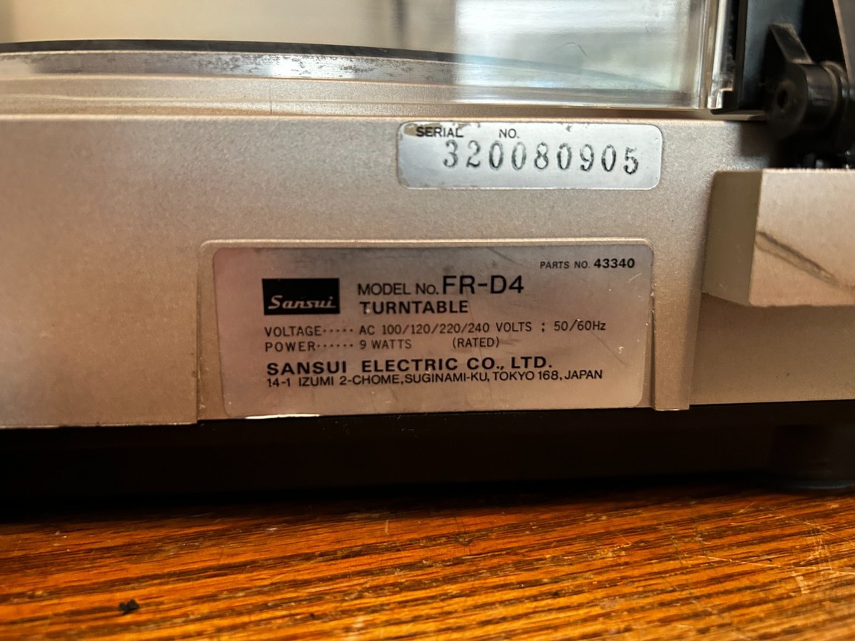Working Vintage Sansui FR-D4 Full Automatic Direct Drive Turntable