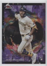 2024 Topps Finest Rare Purple Refractor 102/125 Jackson Chourio #275 1gj8