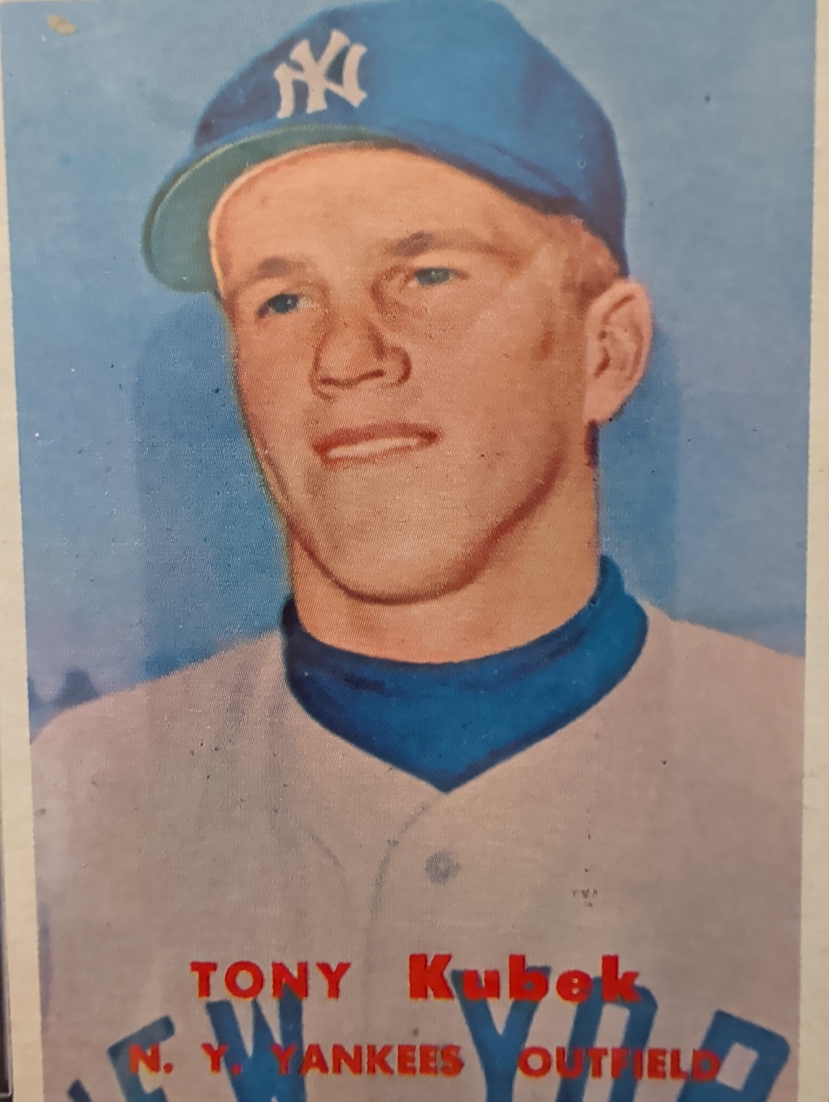 Vintage Baseball 1957 Topps- Scarce Series Tony Kubek #312 (RC) New York Yankees view 4