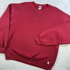 Vintage Russell Athletic Sweatshirt Mens Large Red Fleece Crewneck USA Pullover