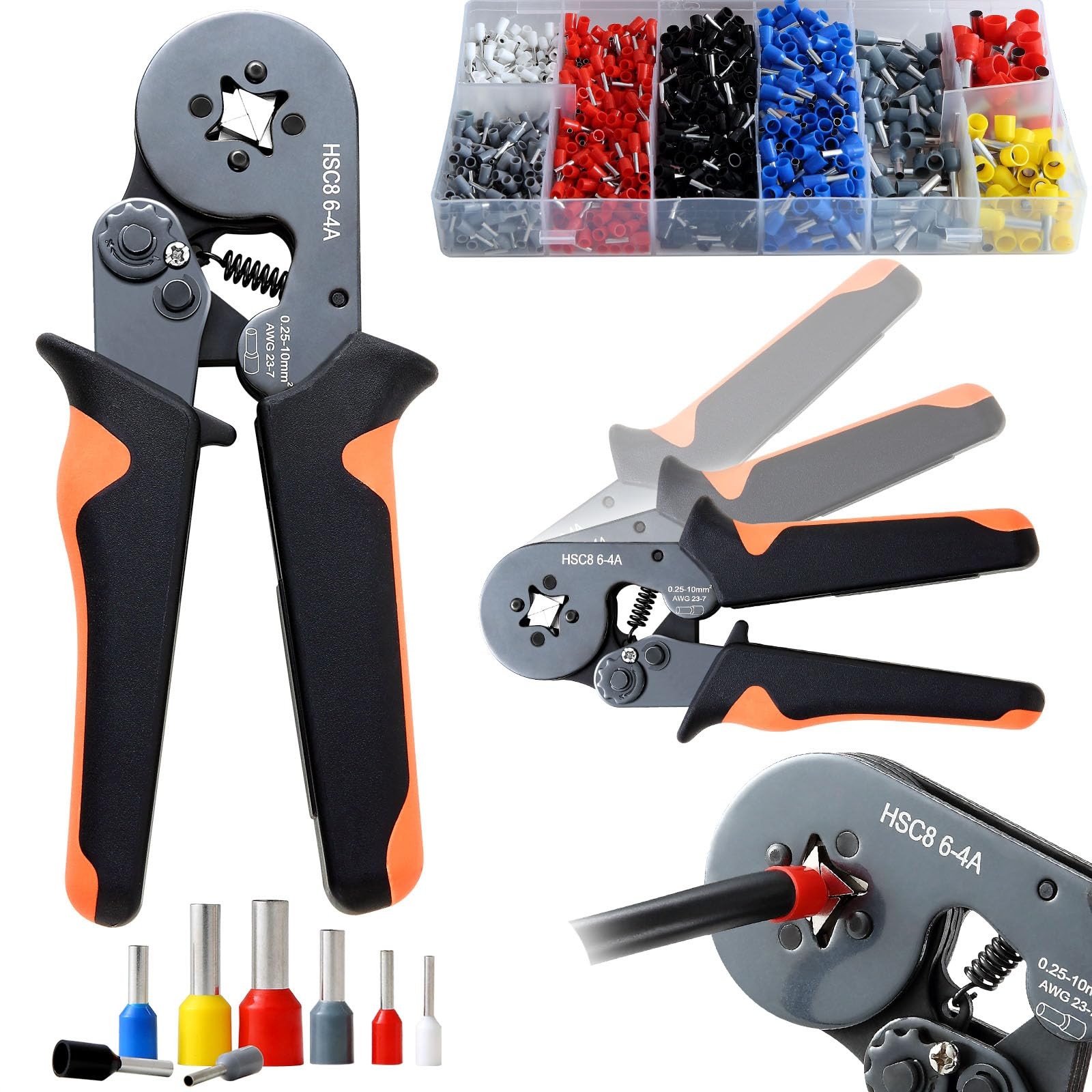 Kit Risparmio 1250 Capicorda + Crimpatrice Automatica 0.25-10mm² - 1