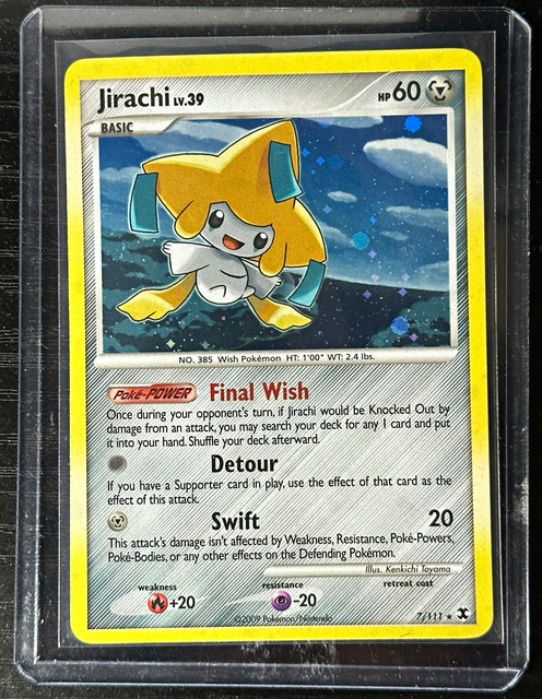 Jirachi Lv. 39 7/111 Holo Rare Rising Rivals Pokemon TCG 2009 Card