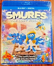 Smurfs the Lost Village Blu-ray Digital 2017 Movie Kids Family Demi Lovato NEW