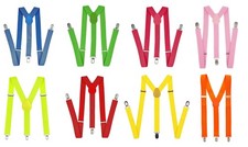 CLOWN 80S RETRO DANCE PARTY BRACES ADJUSTABLE SUSPENDERS TROUSER BRACE