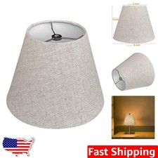 Classic Brown Barrel Lamp Shade - Handcrafted, 5x9x7 Inches for Table Lamps