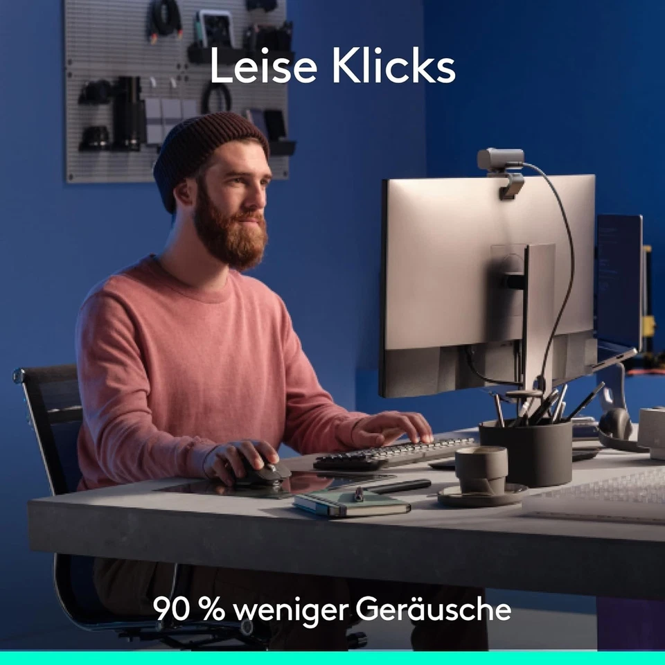 Logitech MX Master 3S kabellose Maus, schnellem Scrollen, ergonomisch, 8K, leise - Bild 4 von 4