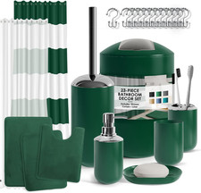 Bathroom Set - Green Bathroom Accessories Set, Bathroom Sets with Shower Curtain