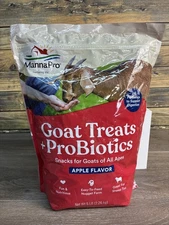 Manna Pro Goat Treats with Probiotics, Apple Flavor, 5 lbs Exp 01/28/2026