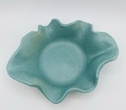 Bluecut Pottery Turquoise Wavy Textured Dish Signed 1975 — photo 2