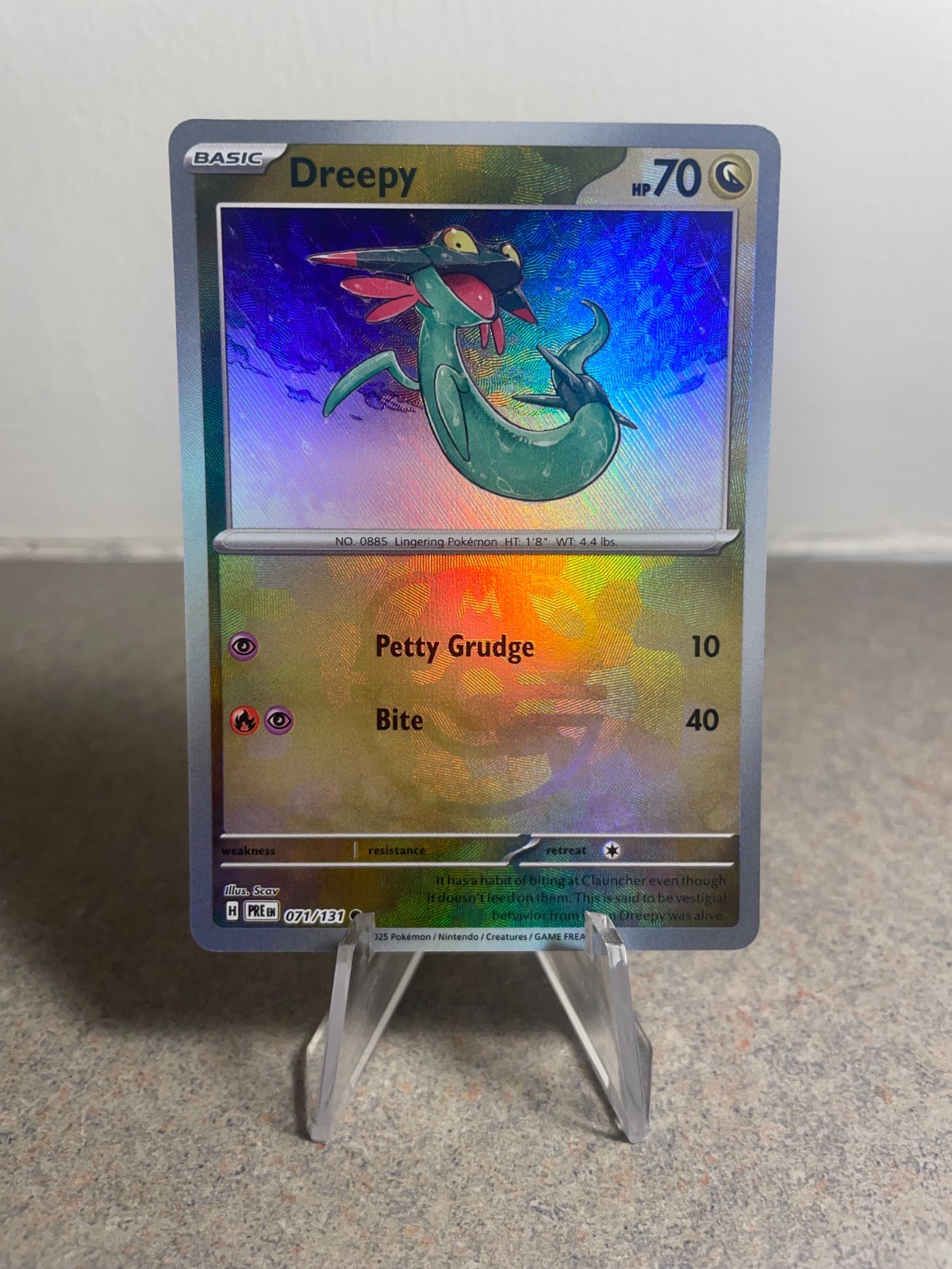 Dreepy (Master Ball Pattern) 071/131 Sv: Prismatic Evolutions Holo NM