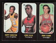 1971-72 Topps Trios Stickers Happy Hairston Leroy Ellis Jerry Sloan #19-20-21