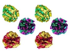 Mylar Crinkle Balls Cat Toys Interactive Crinkle Cat Toy Balls Independent Pe...