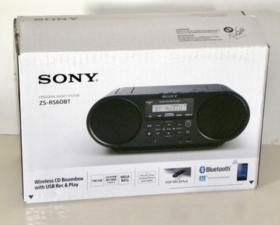 SONY ZS-RS60BT Personal Audio System Bluetooth Radio CD, Stereo Speaker ~ NOS