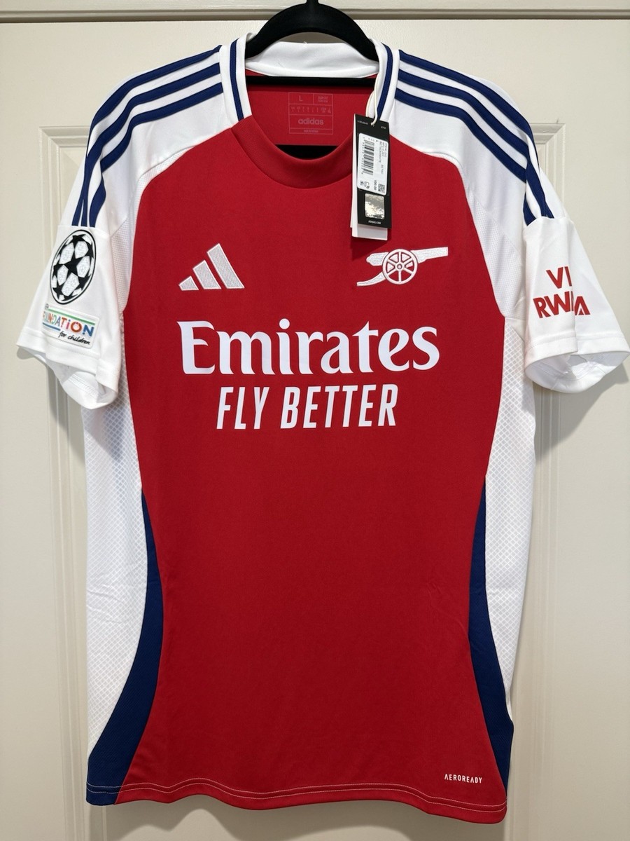 Odegaard #8 Mens LARGE Adidas Arsenal Home UCL Jersey | eBay