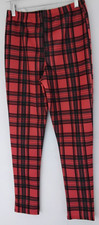 Urban Bliss Women s Red checked Joggers Trousers Size 12 BNWT