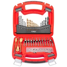 128-Piece Drill Bit Set HSS Titanium Drill & Screwdriver Bit Set with Storage Ca