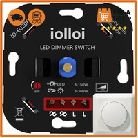 LED Dimmer Schalter Drehdimmer Unterputz Dimmschalter 3-150W Halogen LED