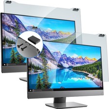 2 Pack Diagonal 27 Inch Computer Screen Blue Light Blocker for W 24 1/8 x H 14 