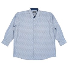 Shaquille O'Neal XLG Big Fit Mens Light Blue Floral Shirt