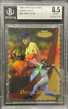 DEREK JETER /100 2000 Topps Gold Label Class 2 Gold /100 BGS 8.5 Yankees
