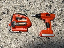 Black and Decker Kids Power Play Pretend Tools Lot Circular Saw Drill