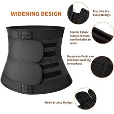 LighterLife Waist Trainer Shapewear Black Medium Firm Compression Neoprene Blend