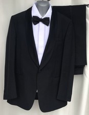 Vintage BURTON  Mens Black Tuxedo Dinner suit jacket 40”reg  W34"  L31”