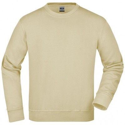 James & Nicholson Klassisches Rundhals-Sweatshirt JN840, Gr. XL stone