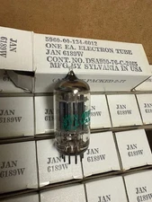 NOS NIB Sylvania JAN 6189W/12AU7WA Matched Pair 10K Preamp Tubes Case Fresh