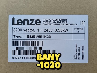 E82EV551_2B NEW LENZE E82EV551K2B 8200 Inverter Vector 1-240v 0.55kW E82EV551-2B