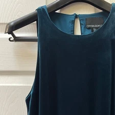 Cynthia Rowley Blue Velvet Womens Size SMALL Sleeveless A Line Swing Dress