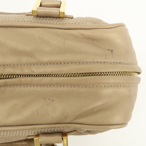 LOEWE Anagram Amazona 28 Nappa Leather Hand Bag Gold Authentic Used F/S - Picture 21 of 24