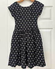 Lulu's Closet Navy/White Polka Dot Cap Sleeve Fit & Flare Chiffon Dress 0