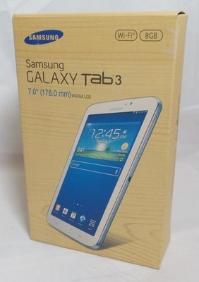 Boxed Samsung Galaxy Tab 3 SM-T210 8 GB Wi-Fi 7-in - White (SM-T210RZWYXAR)