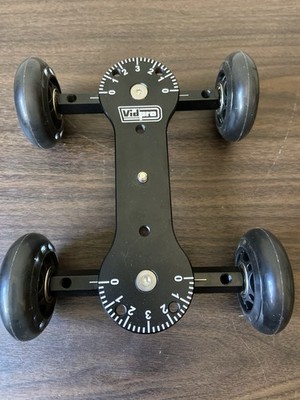 Vidpro SK-22 Professional Skater Dolly Tabletop Camera Slider 4 Wheel DSLR Video